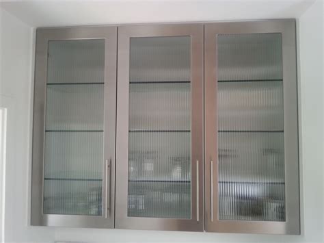 stainless steel wrapped cabinet doors|stainless steel cabinets uk.